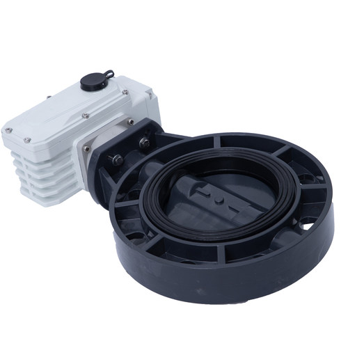 D971X-10S 电动防腐塑料蝶阀 电动UPVC蝶阀 电动塑料阀 DN50-300