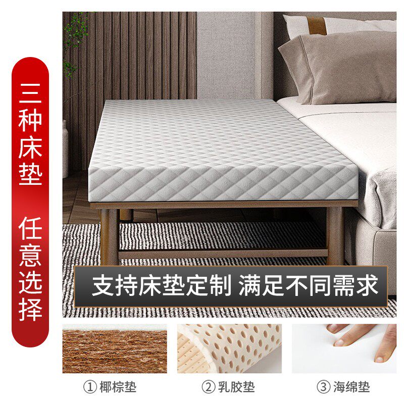 午休日式家用折叠床单人床办公室便携简易床可拆洗加高加固折叠床