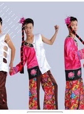 纤夫的爱舞蹈服装双面人阴阳人雌雄同体搞笑半男半女反串表演服
