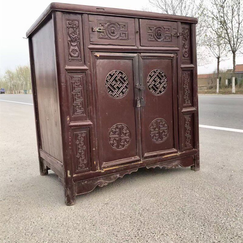 民俗老物件老式柜子置物中式特色旧家具怀旧纪念收藏品老古董装饰