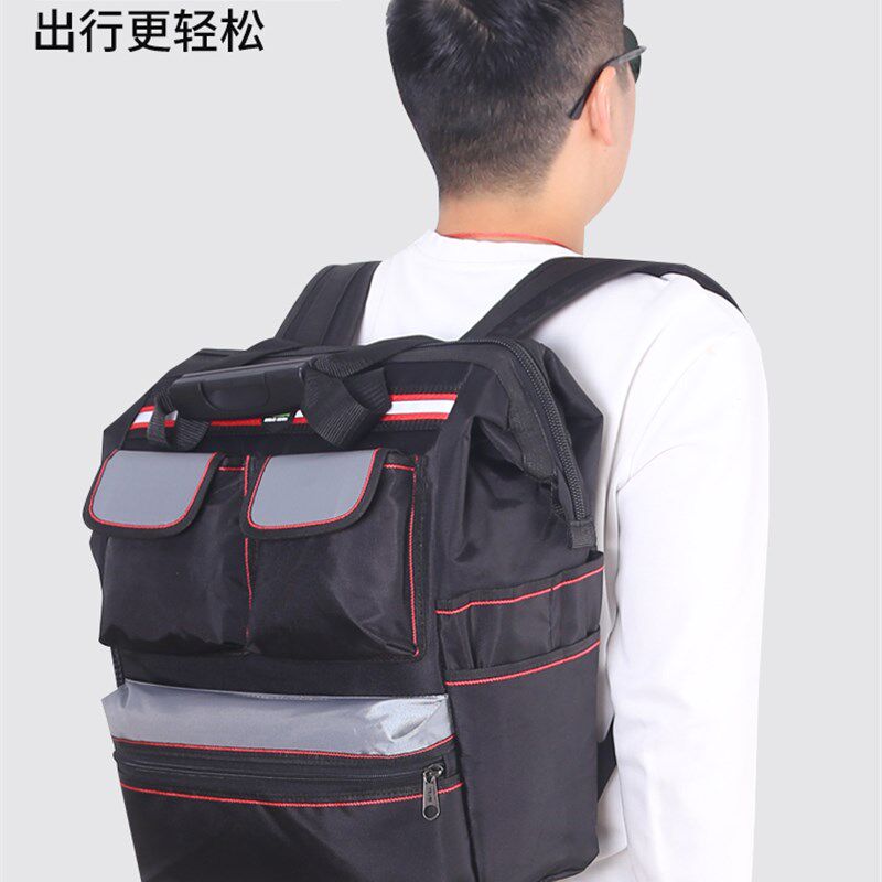 家电清洗电梯维修安装专用工具包加厚耐磨帆布大容量男士双肩背包