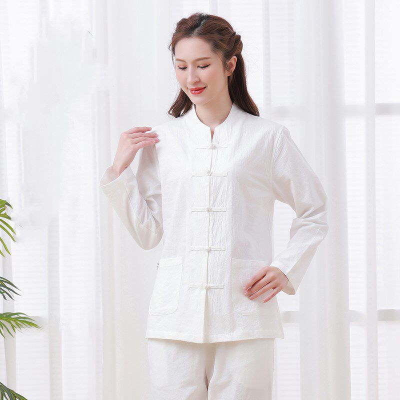 玄善男女春季佛系禅意中国风复古茶艺服修禅服套装打坐棉居士服