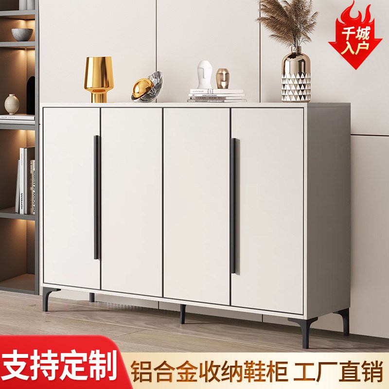 多功能全铝合金鞋柜门外阳台储物收纳柜可定制家用户外柜子防水