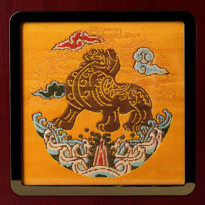 南京云锦中三折礼物 中式吉祥摆件民族间特色手工艺品中国风礼品