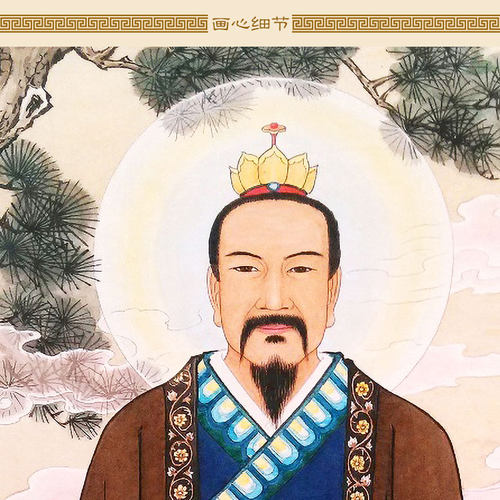 长春真人丘处机祖师神像 全真派画像卷轴挂画 全真七子丝绸画定制