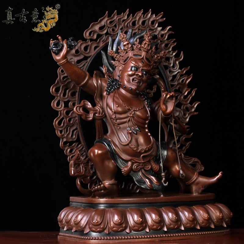 真古意 纯铜金刚手菩萨摆件随身秘密主佛像金刚藏传密宗尼泊尔像