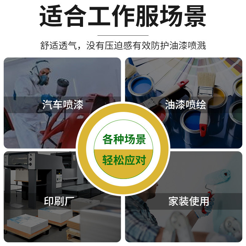 喷漆专用全身防尘服 连体式喷漆工作服 透气防尘喷漆服装 成人通
