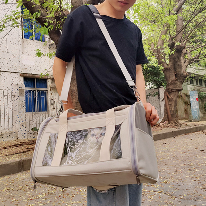 猫包夏天外出便携斜挎包手提大号隐蔽宠物猫包狗狗外带包透气猫咪