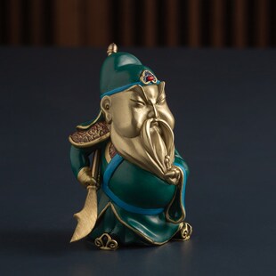 铜之美 关公摆件铜工艺品义薄云天武圣关羽二爷客厅家居装饰礼品