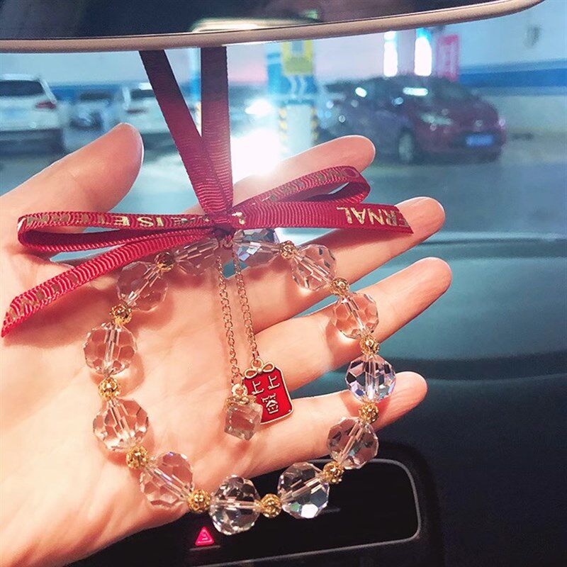 汽车挂件高饰水吊后视镜挂档车内晶坠桃花运车载装饰品女
