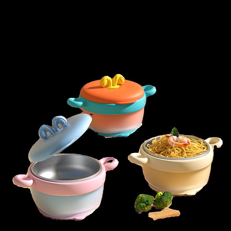 优可倍宝宝辅食保温碗婴儿专用碗316不锈钢防摔防烫儿童餐具恒温图片