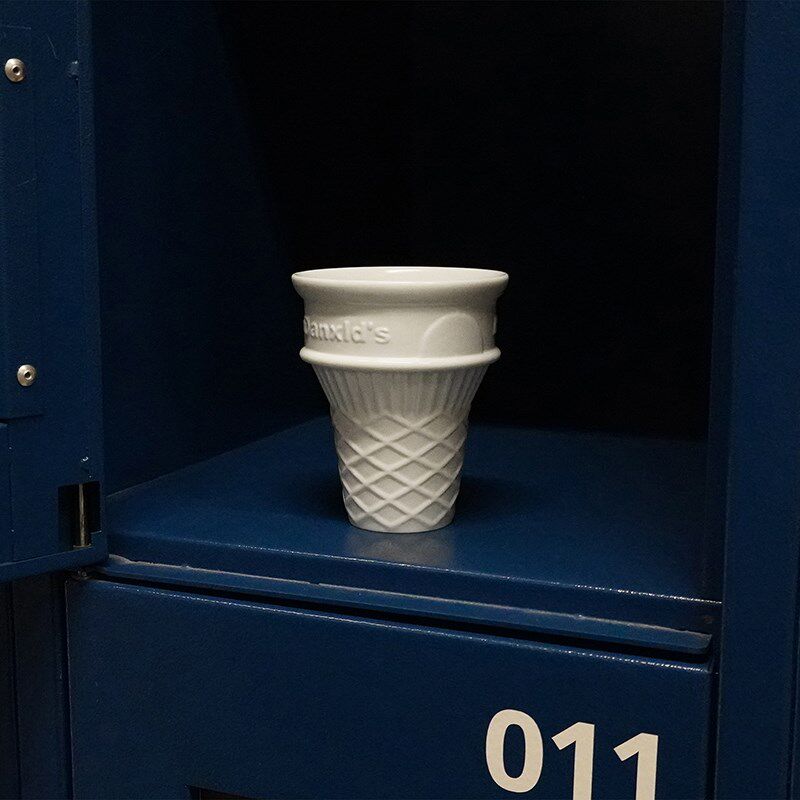 超可爱的麦门冰激凌杯 陶瓷甜筒杯 咖啡杯冰淇淋杯 麦门永存 礼物