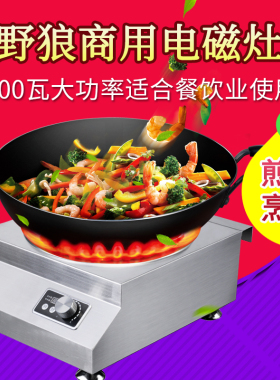 沙县保修1年220V2200W3500W5000W野狼电磁炉大功率凹面平面YLS200