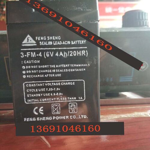FENGSHENG蓄电池 3-FM-4 6V4AH/20HR 玩具车童车电子称台秤用电瓶