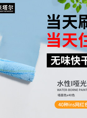 环保乳胶漆墙面漆室内涂料白色彩色内墙翻新漆家用自刷漆无味油漆
