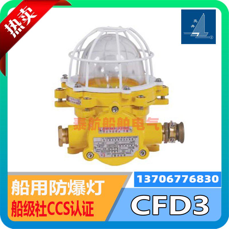 船用铜质防爆灯CFD3白炽灯舱顶灯带网罩60W100W220V含CCS上海亮舟
