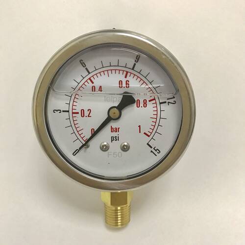 leipai耐震压力表 油压防振表 1bar 15psi 直径61-68mm 螺纹ZG1/4