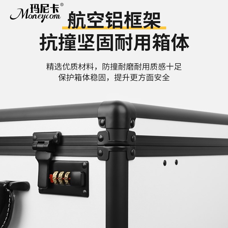 美发工具箱专业发廊理发店复古五金密码锁箱大容量收纳箱手提箱子