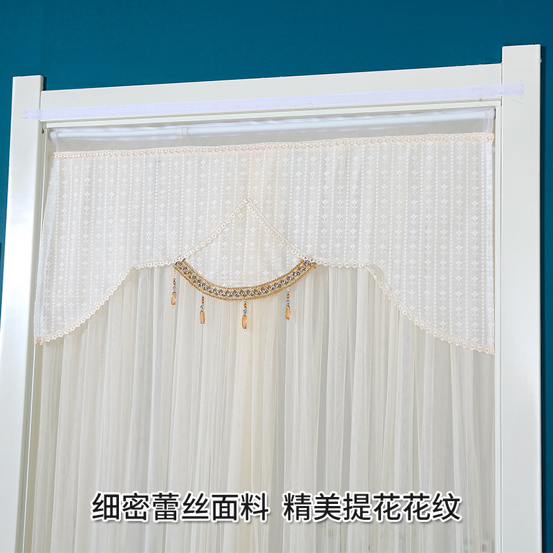 高级感门帘卧室家用免打孔隔断帘防蚊防风夏季空调挡风厨房半挂帘图片
