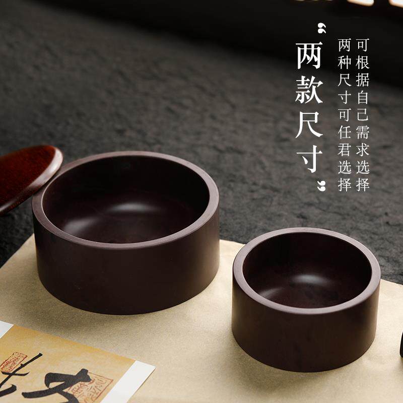 梅林笔庄端砚宋坑原石高档带盖砚台墨池墨盒书法专用多功能墨海防