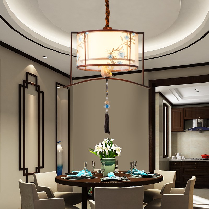 新中式吊灯茶楼中国风复古禅意玄关门厅过道走廊酒店餐饮餐厅灯具