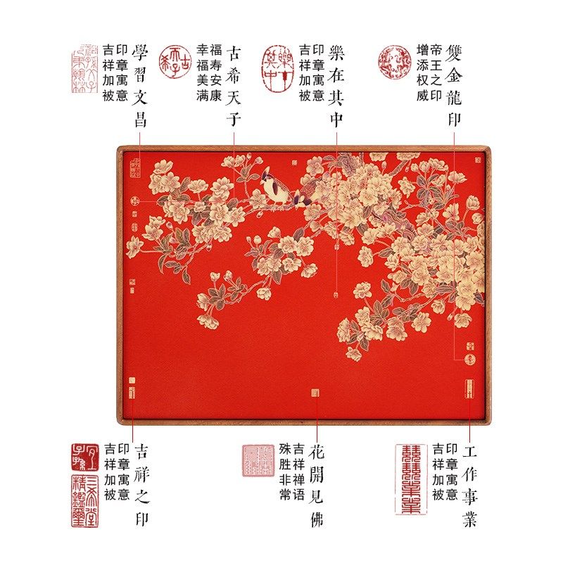 花鸟复古饰品办公室家居客厅桌面客厅摆件长辈贺寿礼物装饰品摆画