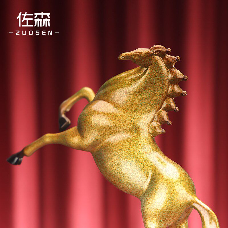 佐森 铜马艺术工艺品生肖马铜摆件客厅创意家居工艺品办公桌摆设