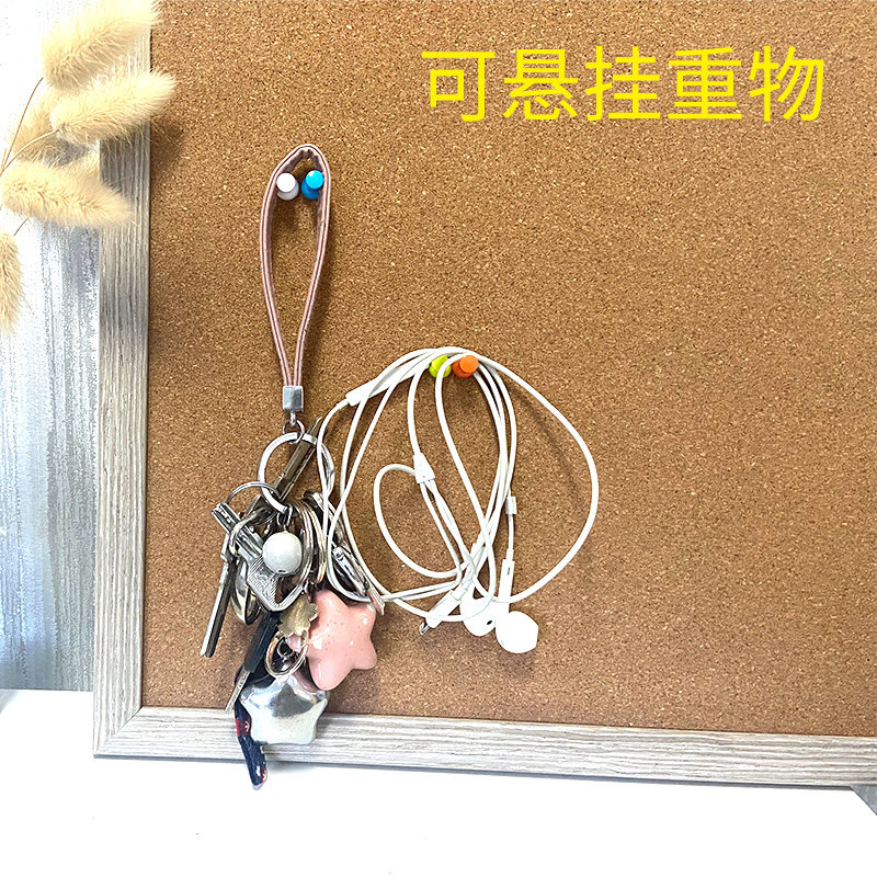 清朗实木边框照片板软木板留言板挂式家用记事板仿木框背景照片墙