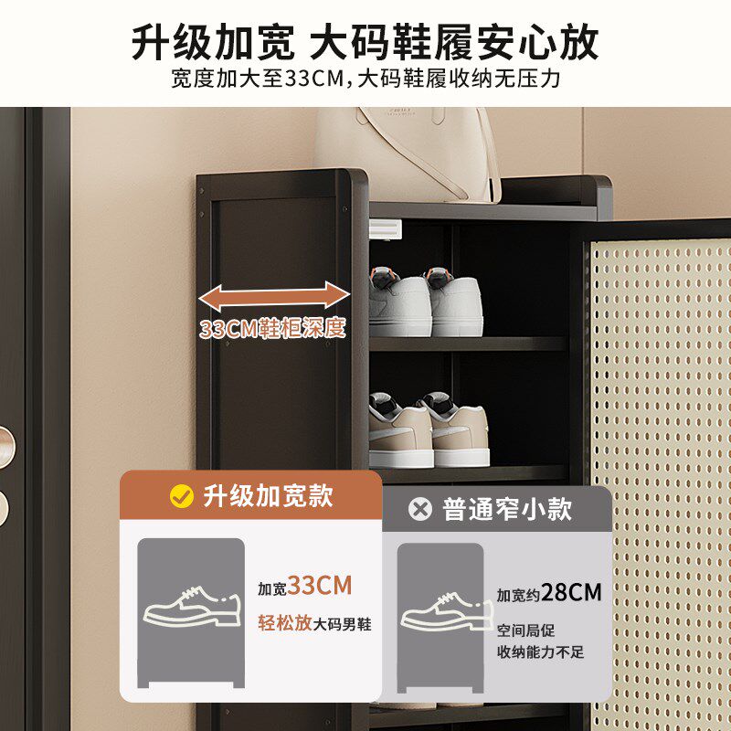 简易鞋柜家用门口多层占地小门后鞋架子小型窄款空间利用神器防尘