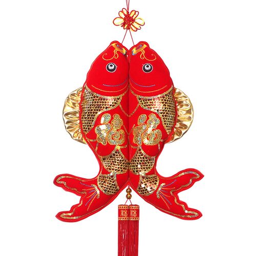 中国结鱼挂件年年有余客厅大号福字门上玄关装饰挂饰高档精致小号