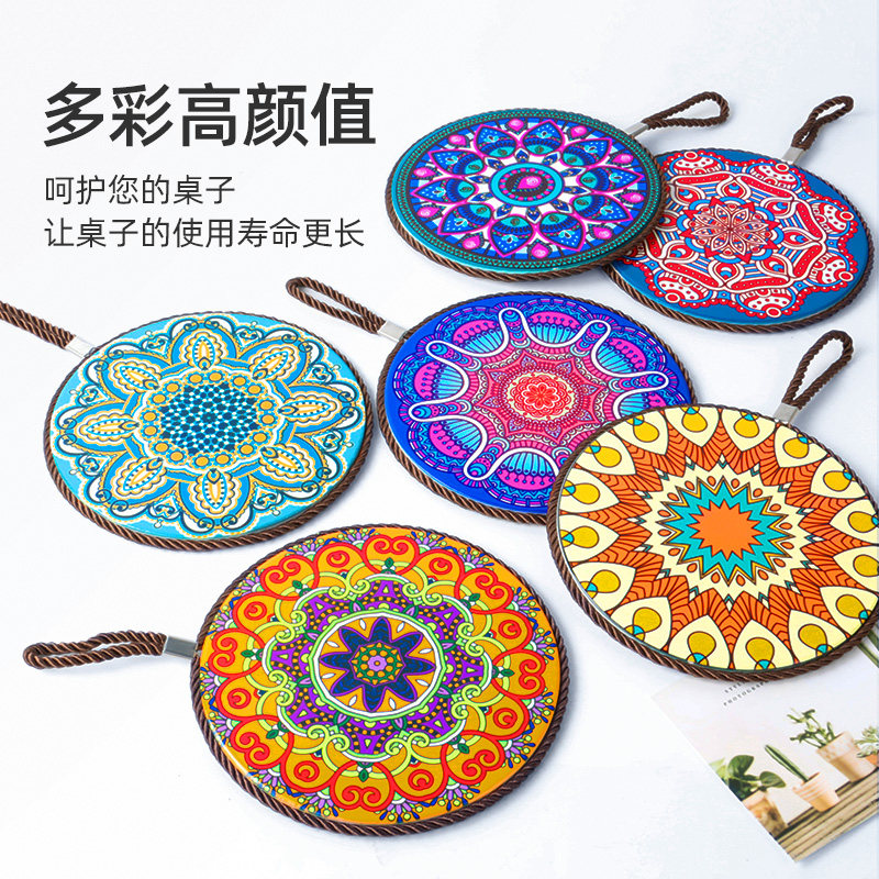 陶瓷隔热垫耐高温防烫餐桌垫高颜值大号家用餐盘放滑碗垫杯垫餐垫图片