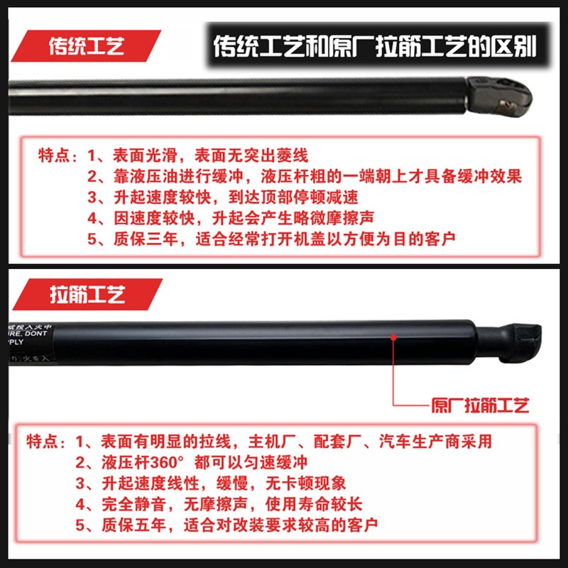 北京BJ40改装引擎机盖液压杆BJ20前机盖气弹簧 自动举升器 配件