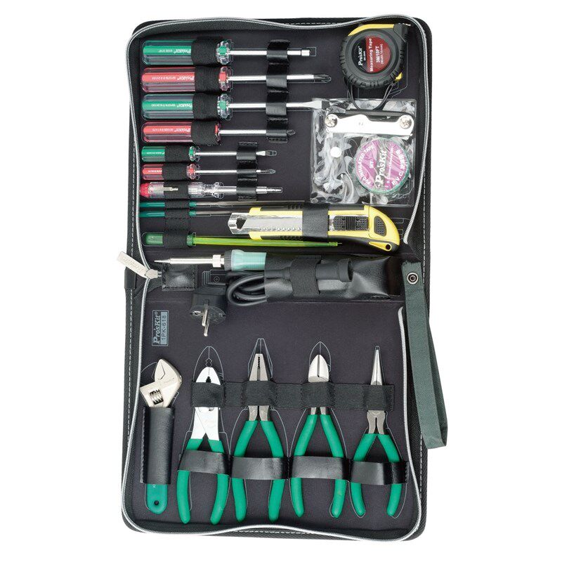 台湾宝工1PK-618B 家庭维修工具组家用电子套装工具包21件组