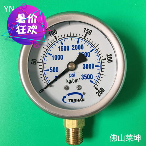 TENHAN 耐震压力表YN60  400KG 10MPA 400KG 250KG