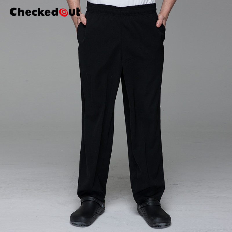 厨师裤子制服餐厅饭店黑色工作裤 酒店工装制服裤 厨房厨师西裤