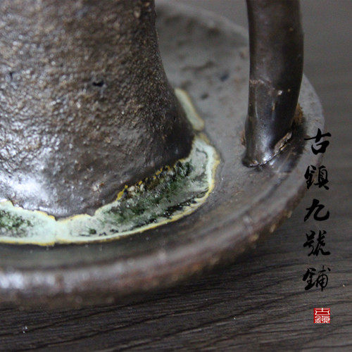 禅意酥油灯 手工复古陶瓷烛台茶道摆件 做旧烛台中式仿古典煤油灯