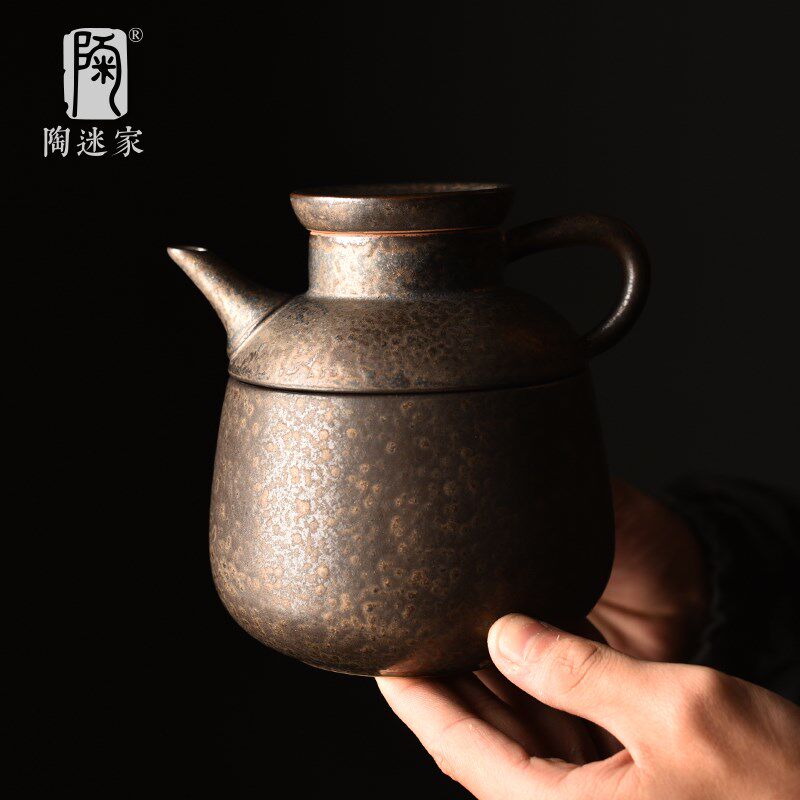 黄酒温酒器半斤清酒温酒壶鎏金陶瓷酒具酒杯家用烫酒壶公司礼品