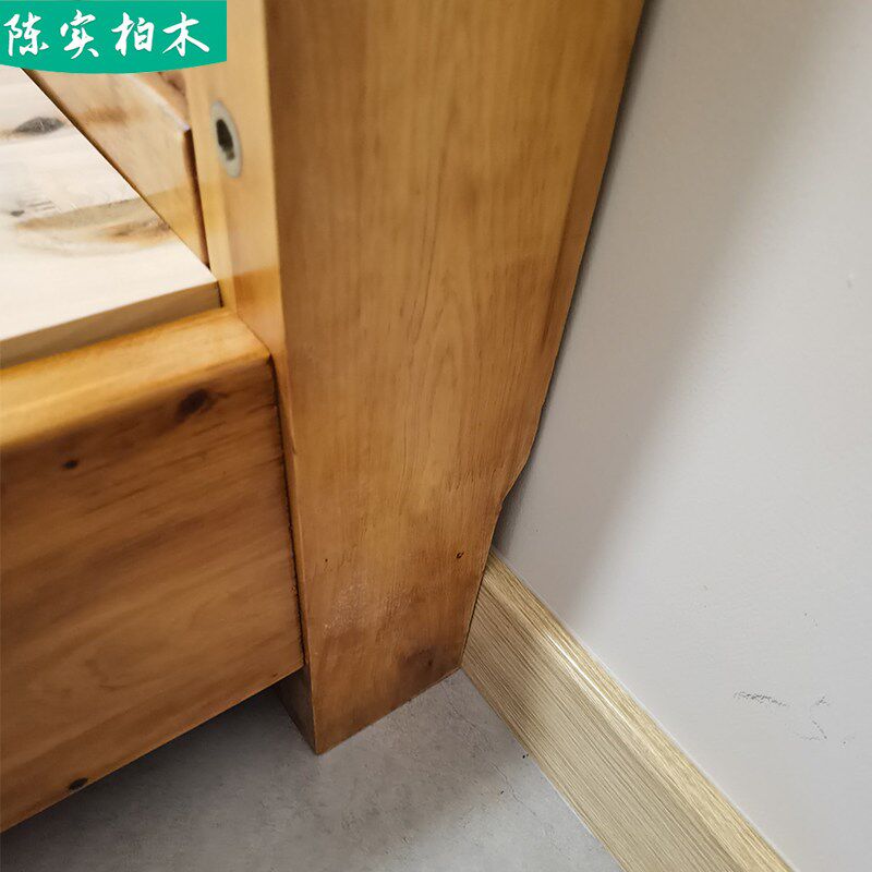 陈实放书床茶色新款欧式2人柏木北欧简约床 双人床轻奢18米放书床