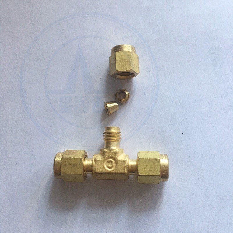 安捷伦气路三通1/8英寸5180-4160三通卡套压环色谱气路接头