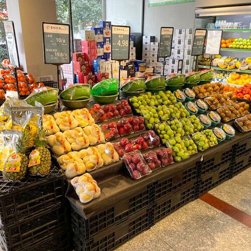 板业水果阶梯展示架超中台阶纸专货架市岛轻便超市可移动零食陈列