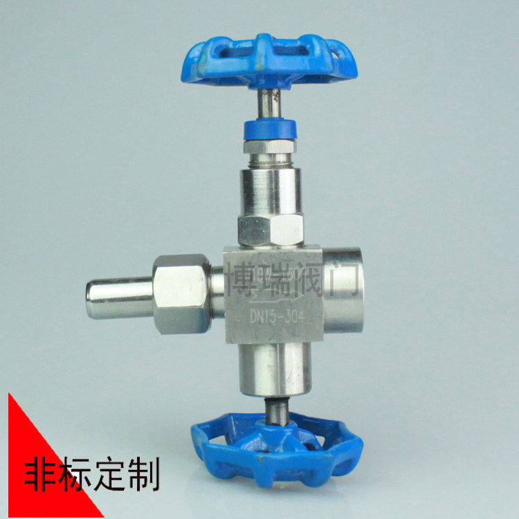 304 316压力表三通阀 J19W- 60P1不阀钢针型阀截止锈M20*1.5内丝