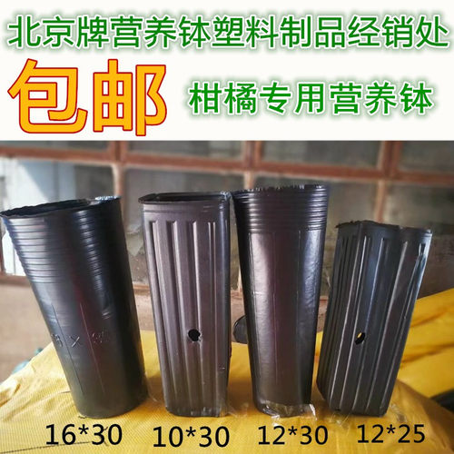 10*30 12*25脐橙方口营养钵 柑橘塑料育苗袋 营养杯育苗杯加厚