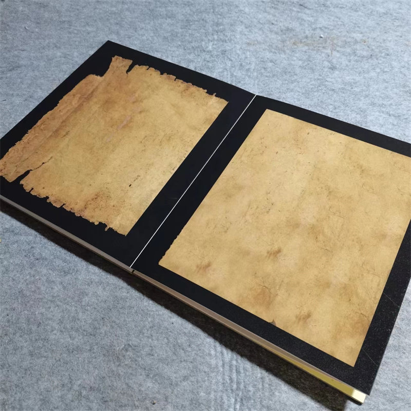 高质量国展册页纯手工加厚卡纸空白汉简残片仿古做旧6折12页高端