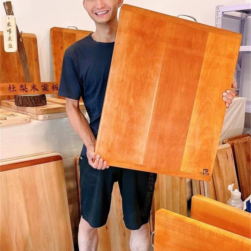 杜梨木案板砧麪实木切菜板防裂防霉厨童擀板儿房水果板米哆木业