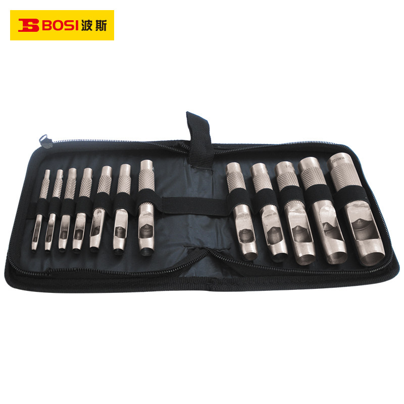 波斯皮带冲子皮革皮带打孔器冲孔器皮带打眼器3-25mm皮带冲子套装