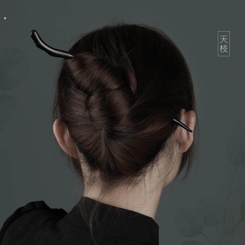 追师新款黑檀木发簪古风汉服女日常簪子木头木簪新中式发钗簪子
