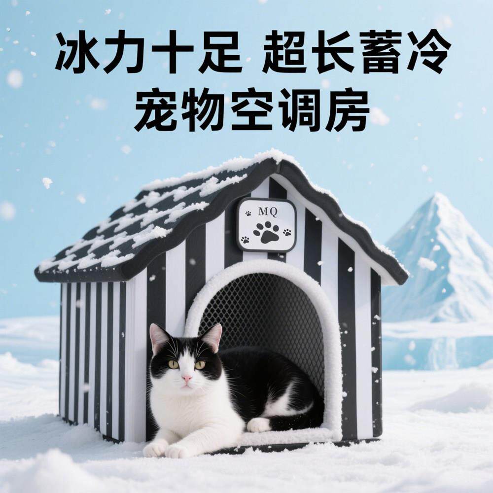 猫咪空调房夏季降温神器猫窝夏天用的凉感冰窝兔子宠物窝夏日冰屋