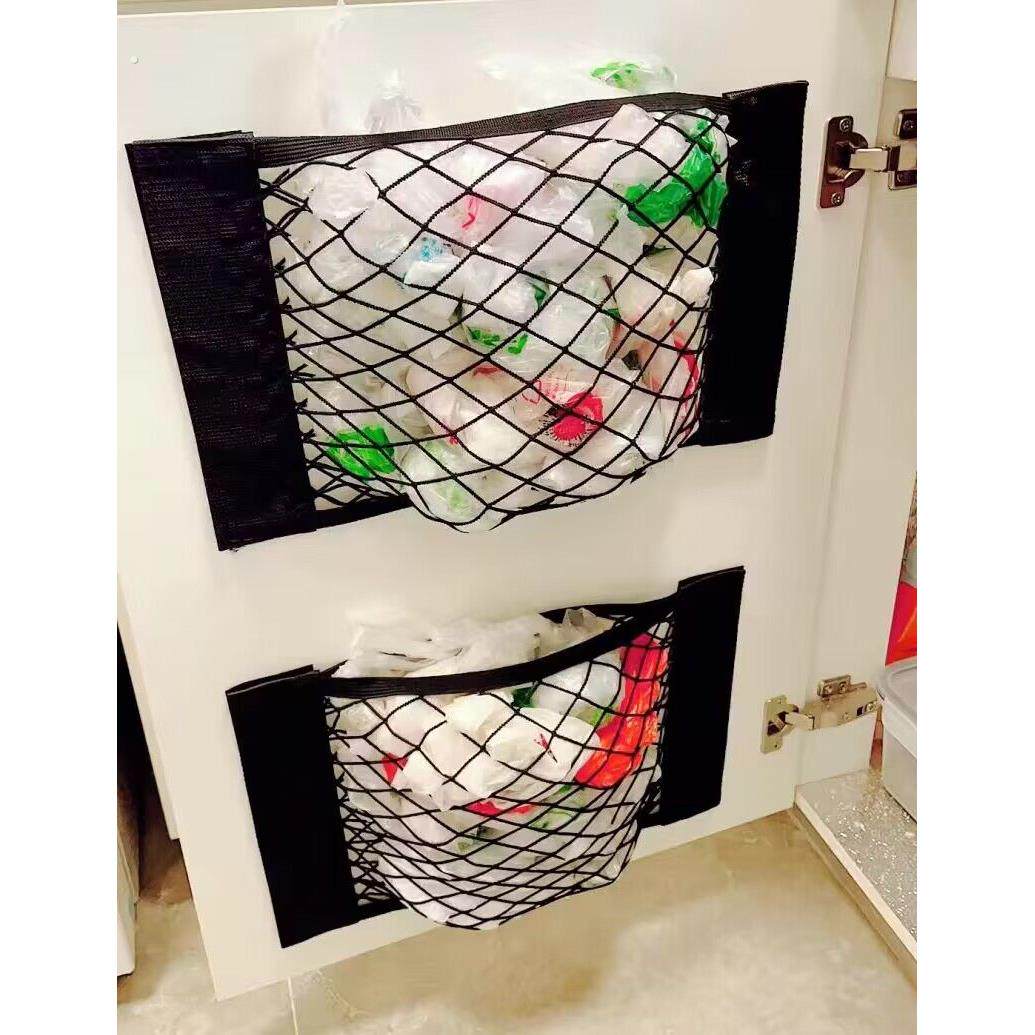 超好用~垃圾袋收纳网袋 厨房大容量塑料袋整理神器 隐蔽不占空间
