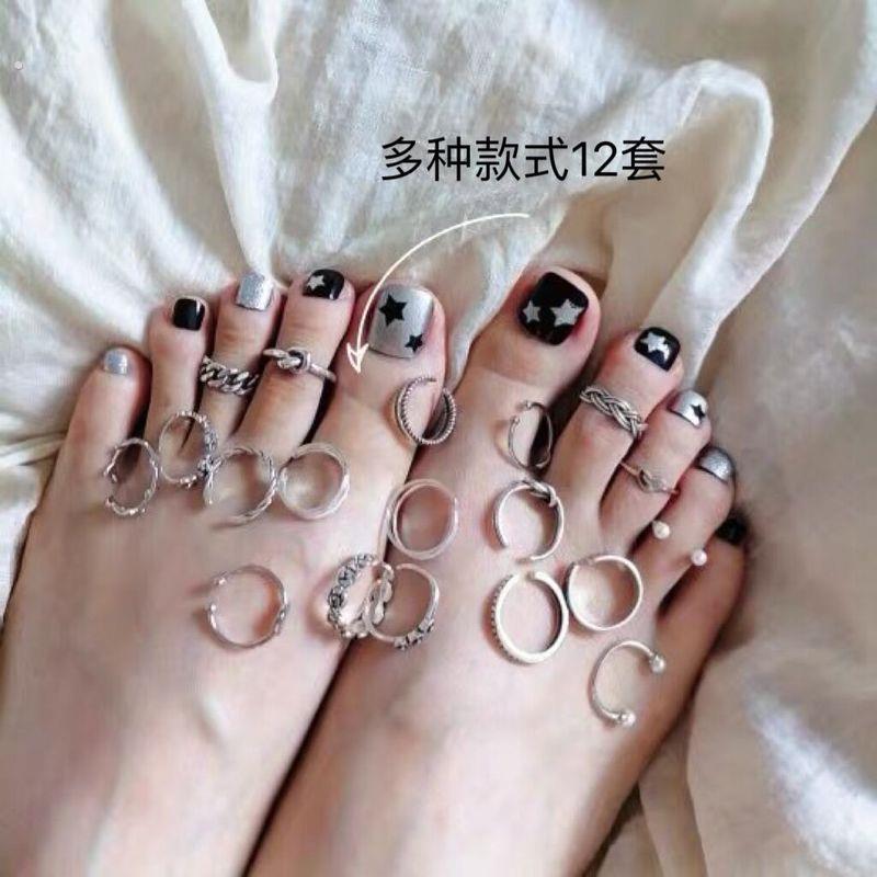 脚趾戒脚戒指女脚趾环脚指瑜伽脚戒指女款足戒脚趾头戒子开口网红