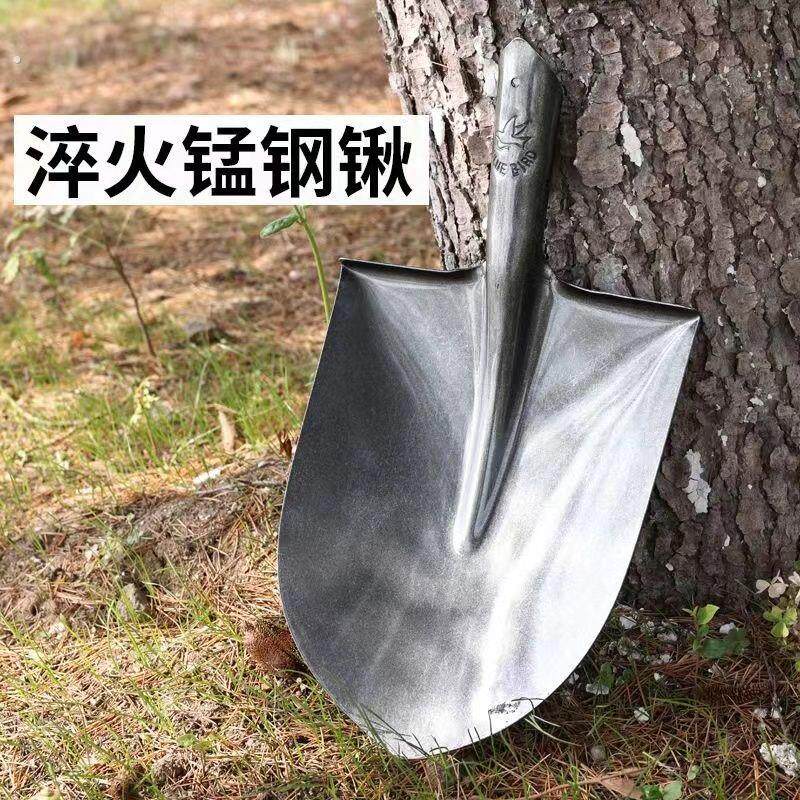 大铁锹老式特大号锰钢平头清粪铲方头煤锹高碳钢加大加厚加宽板锹